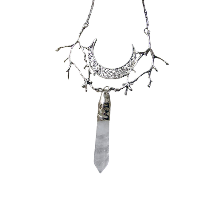 My friends and I are hypnotized by this necklace. We are all visiting a vacation rental where we will skinny dip in the sea by the light of the summer moon. This Crystal Branches Necklace only adds to the magic of the trip.