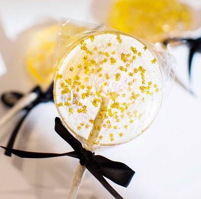 Champagne Stardust Lollipops