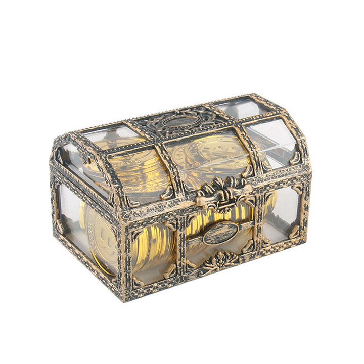 Vintage Transparent Pirate Treasure Box