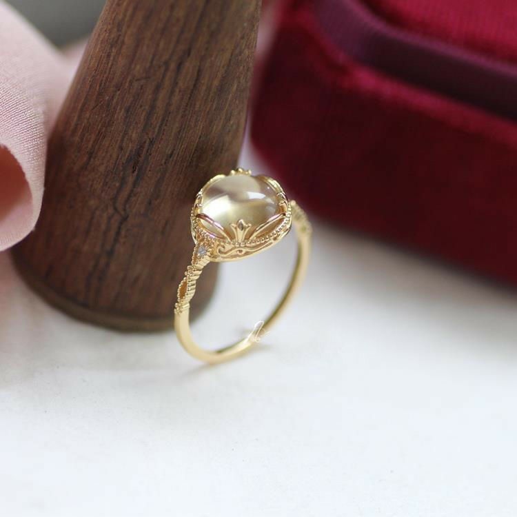 Natural Yellow Citrine Ring