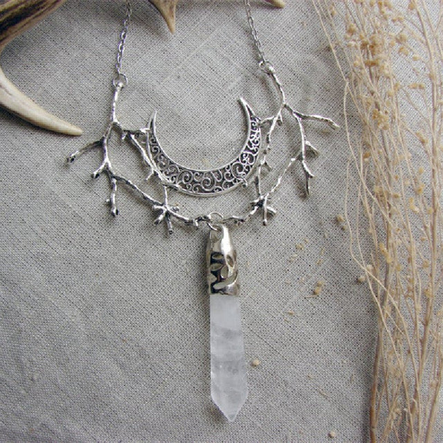 Crystal Branches Necklace - Cool Crow