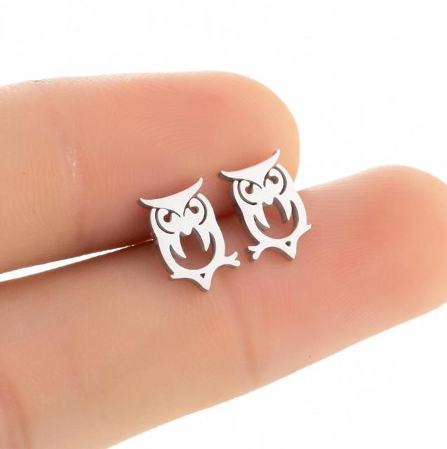 Stainless Ear Studs - Cool Crow