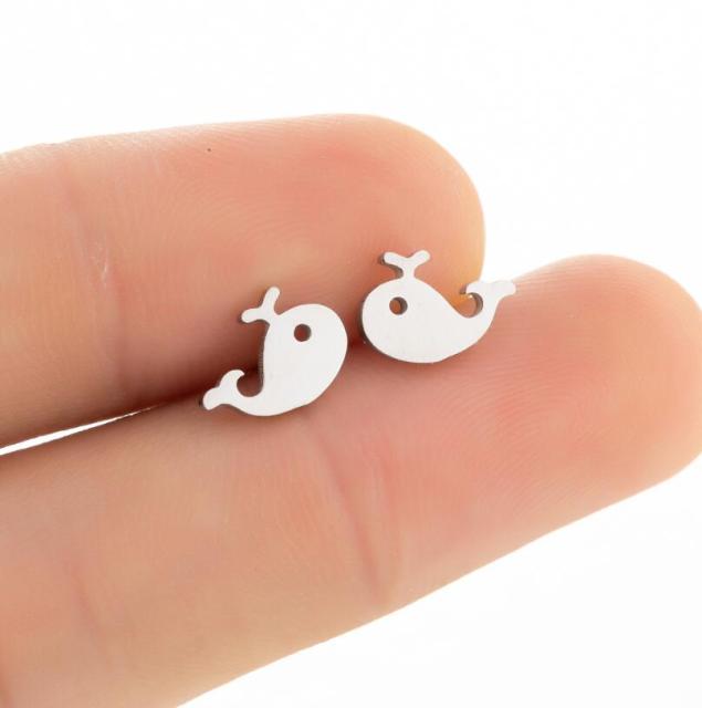 Stainless Ear Studs - Cool Crow